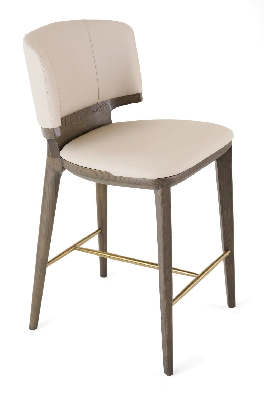 Luxury Modern Vegan Leather Counter Stool European Style for Villa