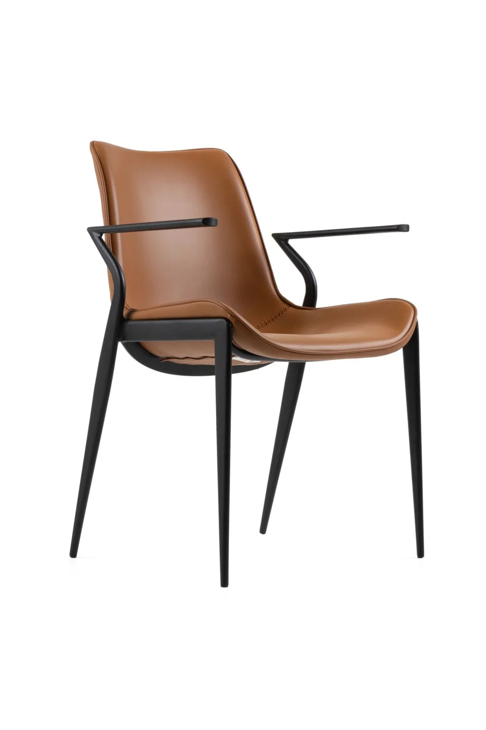 Luxury Modern Vegan Leather Dining Chair European Style for Villa