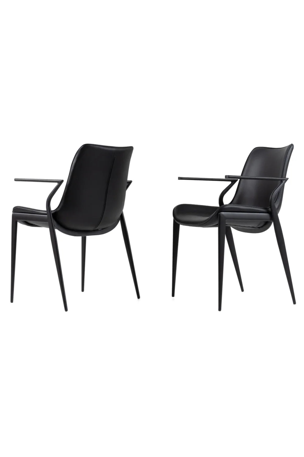 Luxury Modern Vegan Leather Dining Chair European Style for Villa