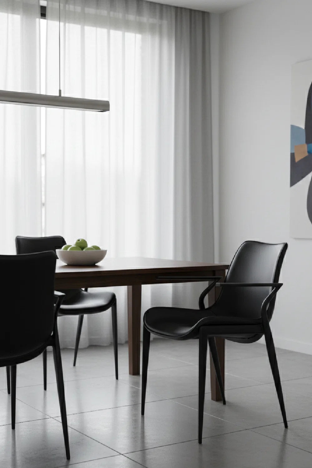 Luxury Modern Vegan Leather Dining Chair European Style for Villa