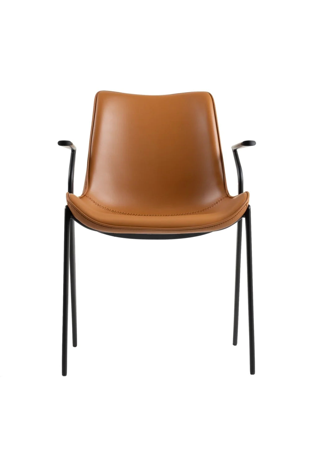 Luxury Modern Vegan Leather Dining Chair European Style for Villa