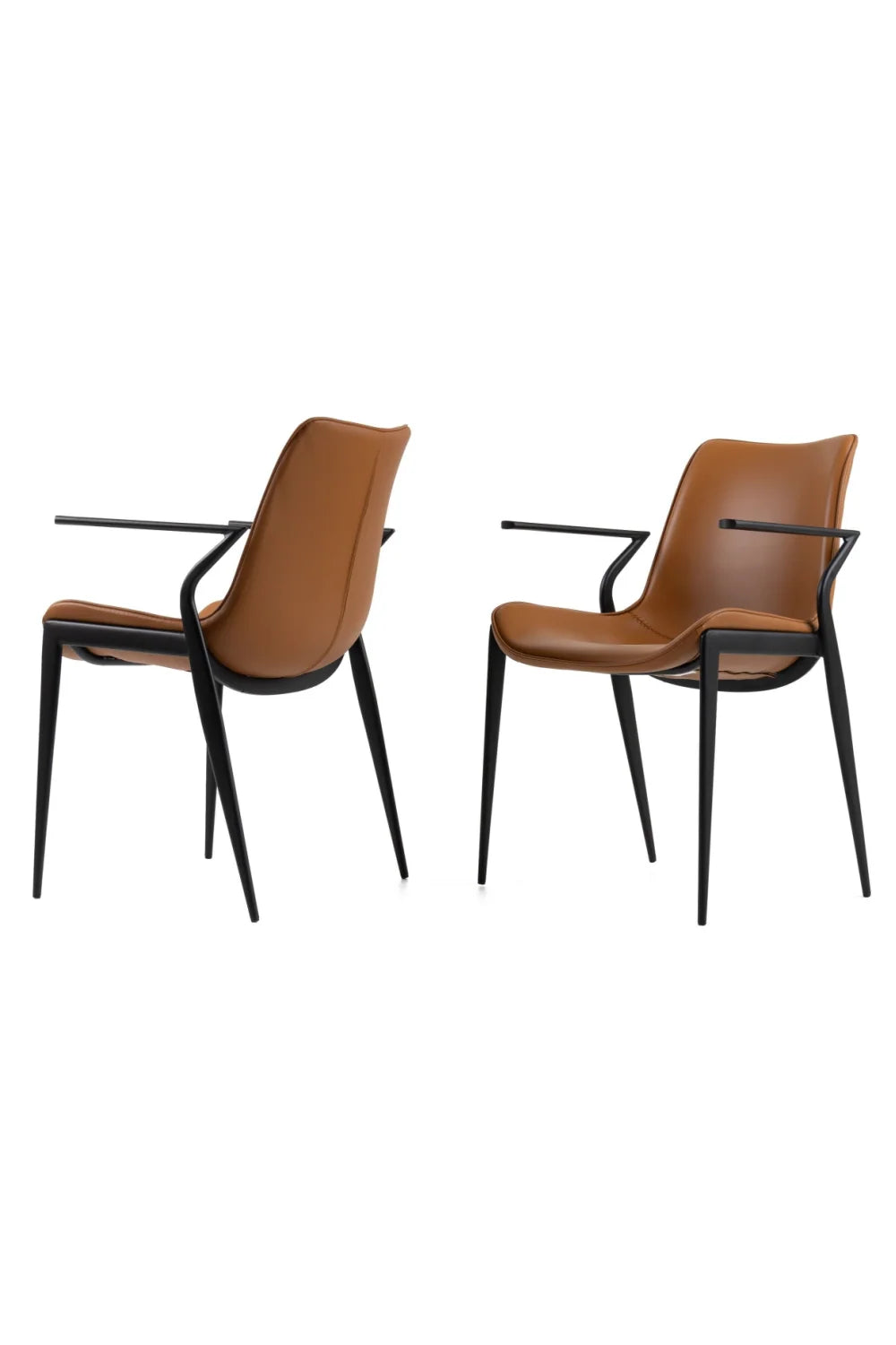 Luxury Modern Vegan Leather Dining Chair European Style for Villa