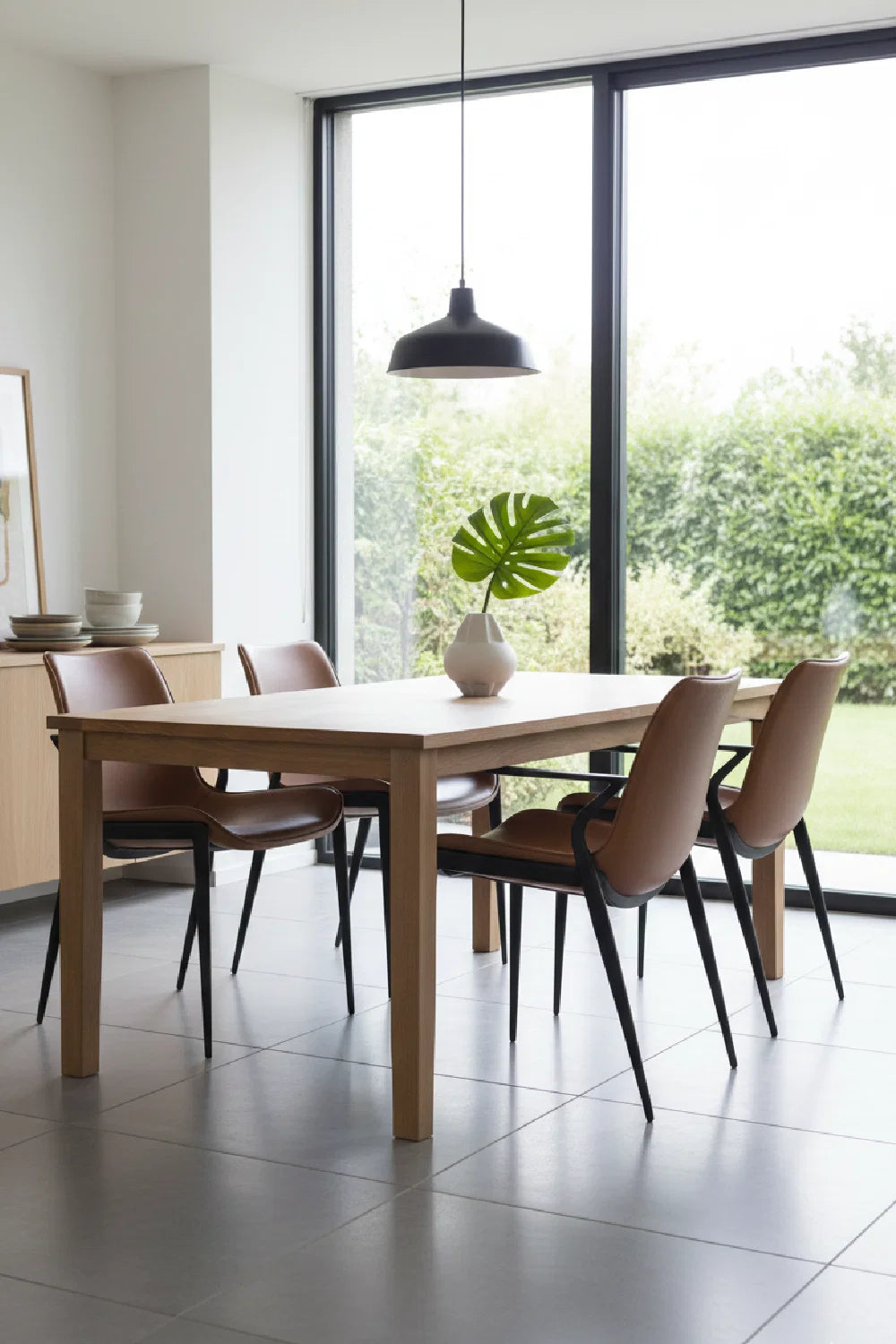 Luxury Modern Vegan Leather Dining Chair European Style for Villa