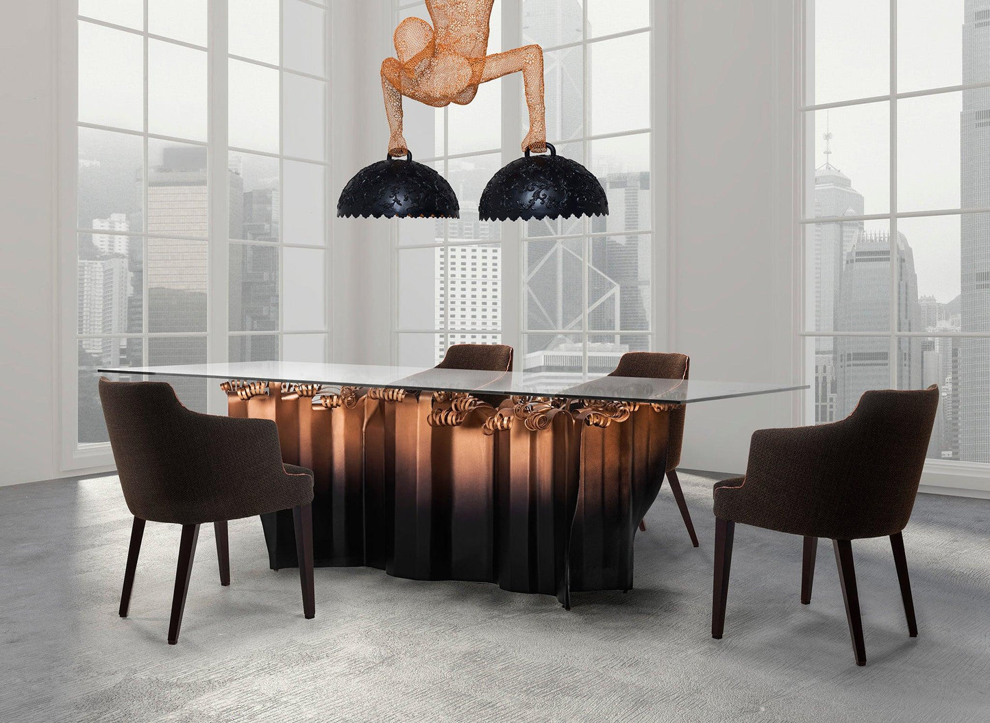 Luxury Modern Vivo Dining Table European Style for Villa