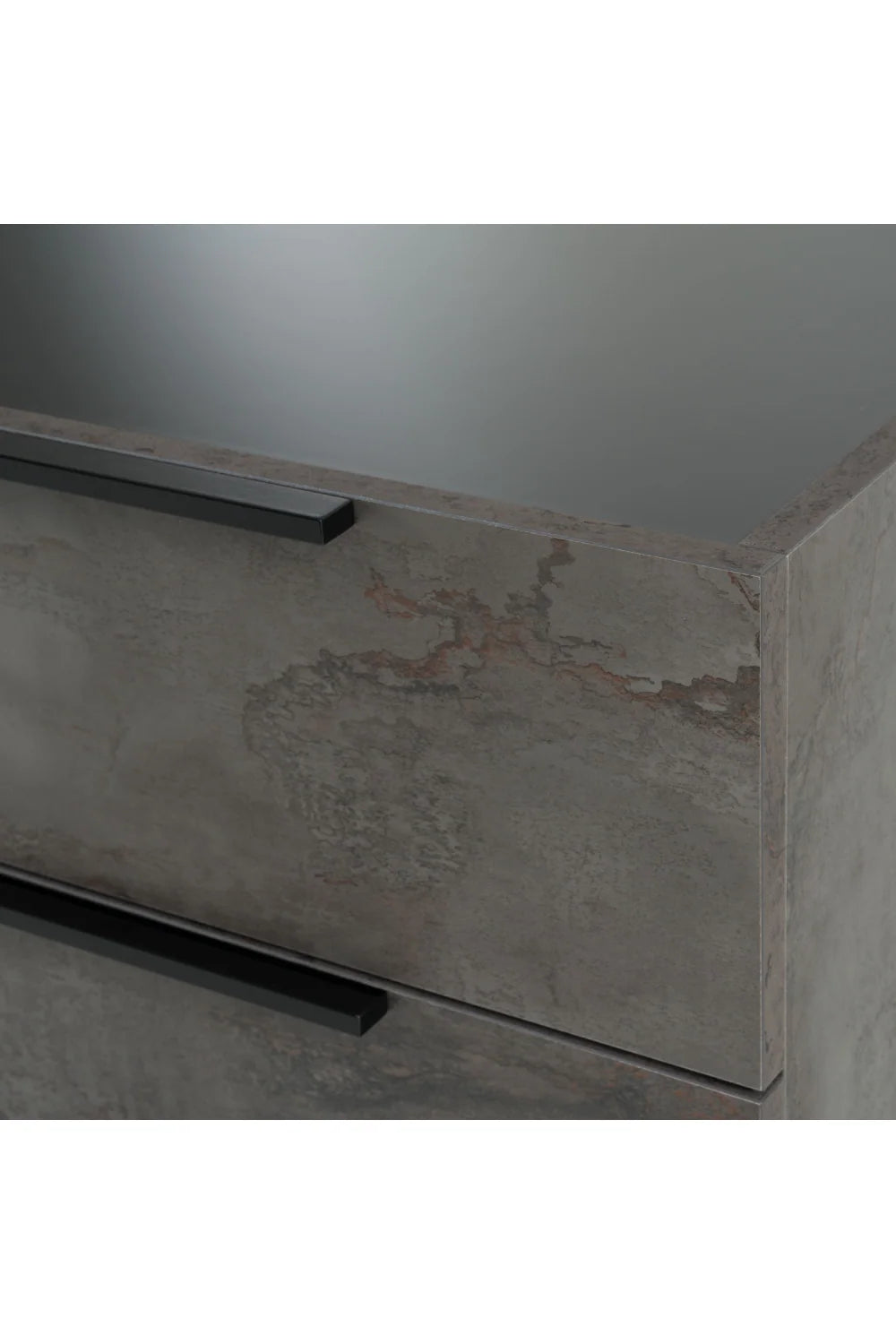 Luxury Modern Volcano Oxide 2-Drawer Nightstand European Style for Villa