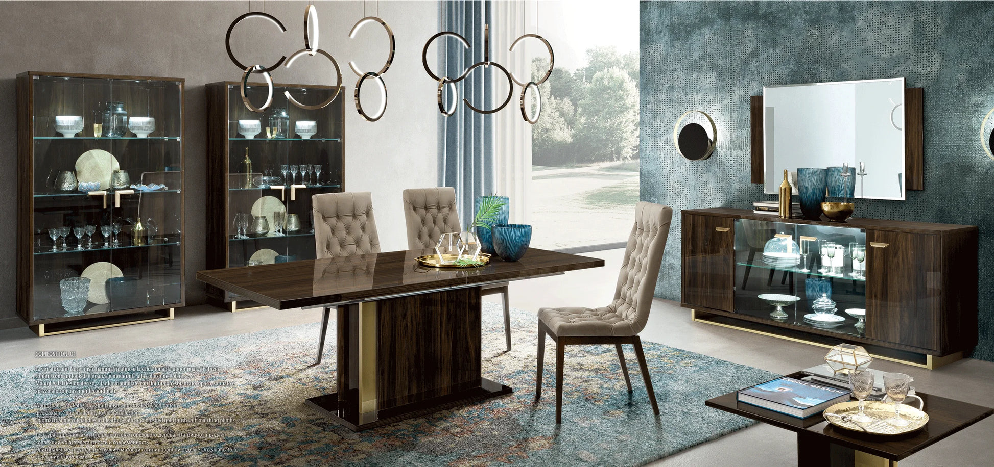 Luxury Modern Voltage Dining Table European Style for Villa