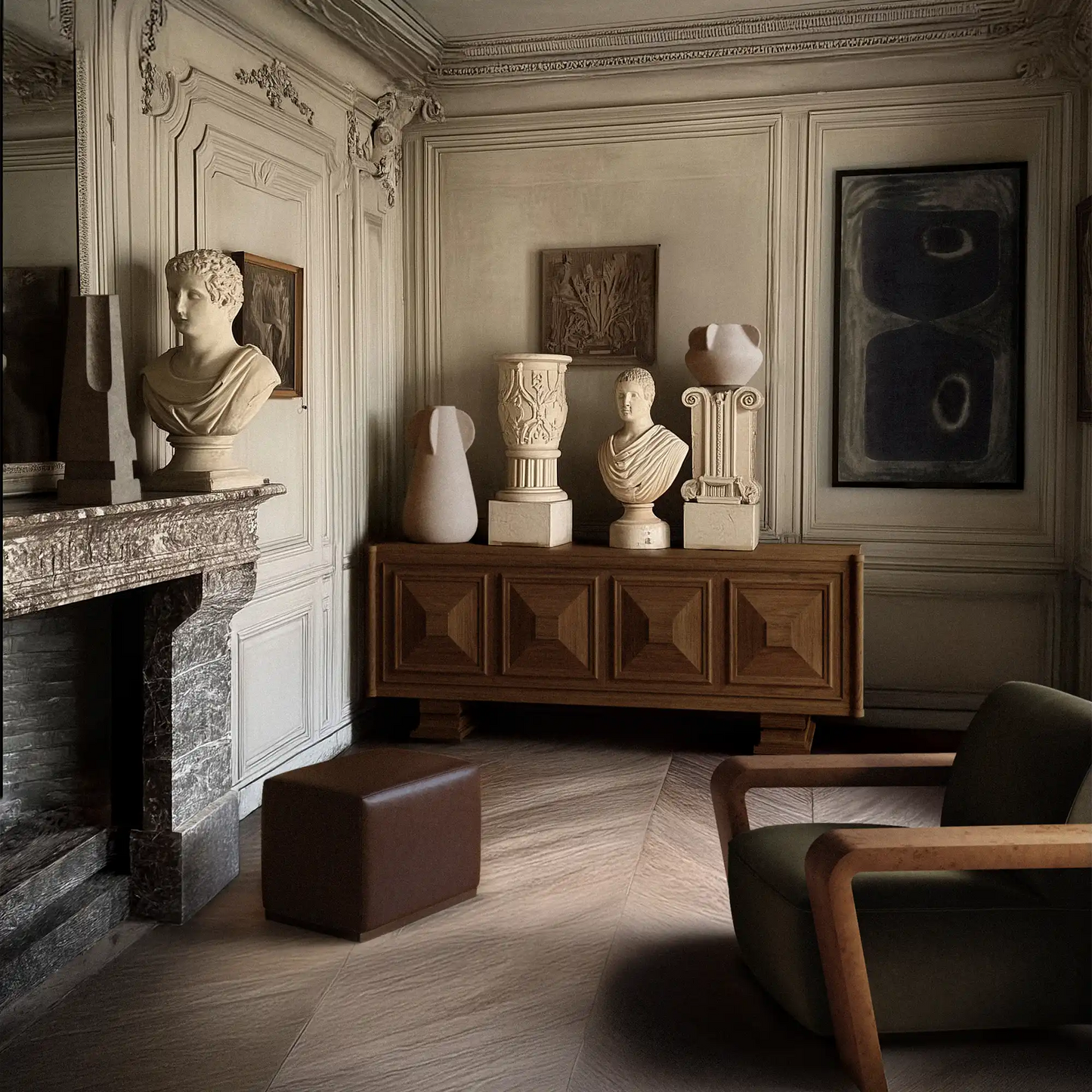 Luxury Modern Voltaire Sideboard European Style for Villa