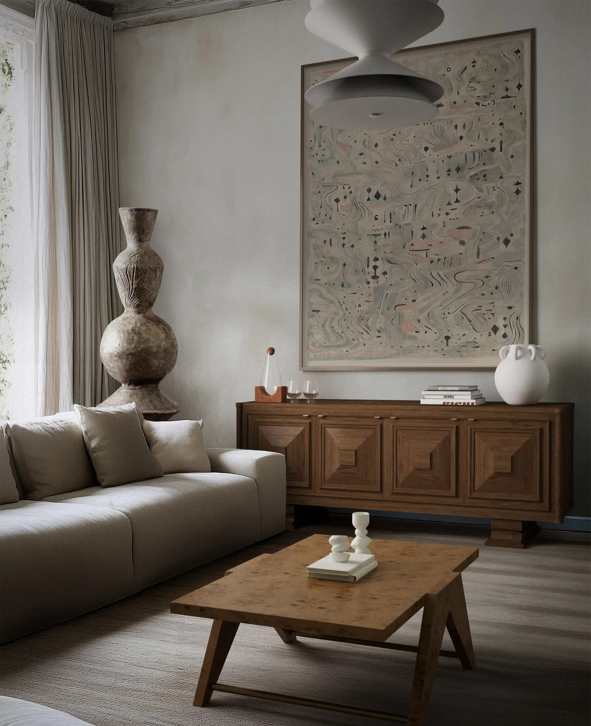 Luxury Modern Voltaire Sideboard European Style for Villa
