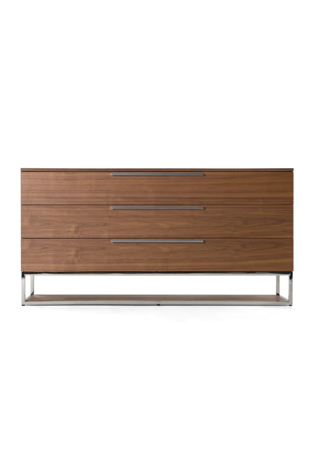 Luxury Modern Walnut 3-Drawer Dresser European Style for Villa