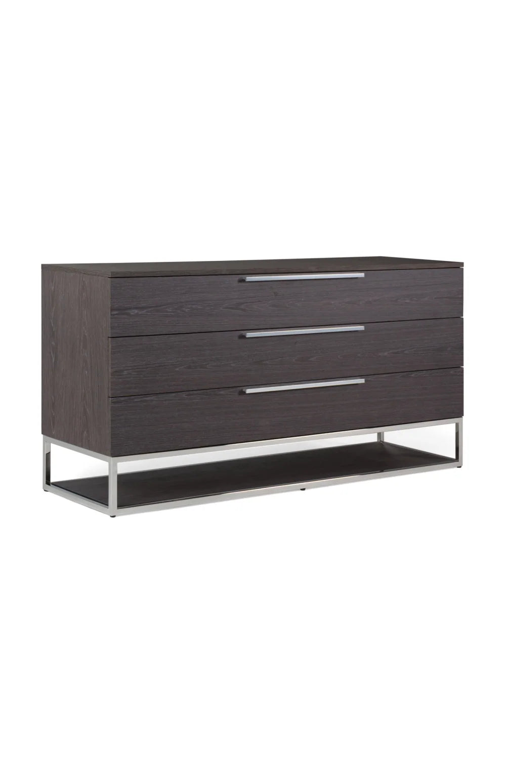 Luxury Modern Walnut 3-Drawer Dresser European Style for Villa