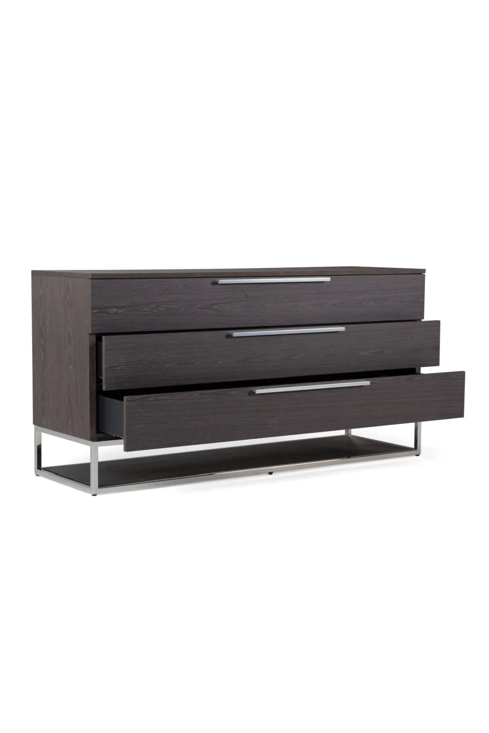 Luxury Modern Walnut 3-Drawer Dresser European Style for Villa