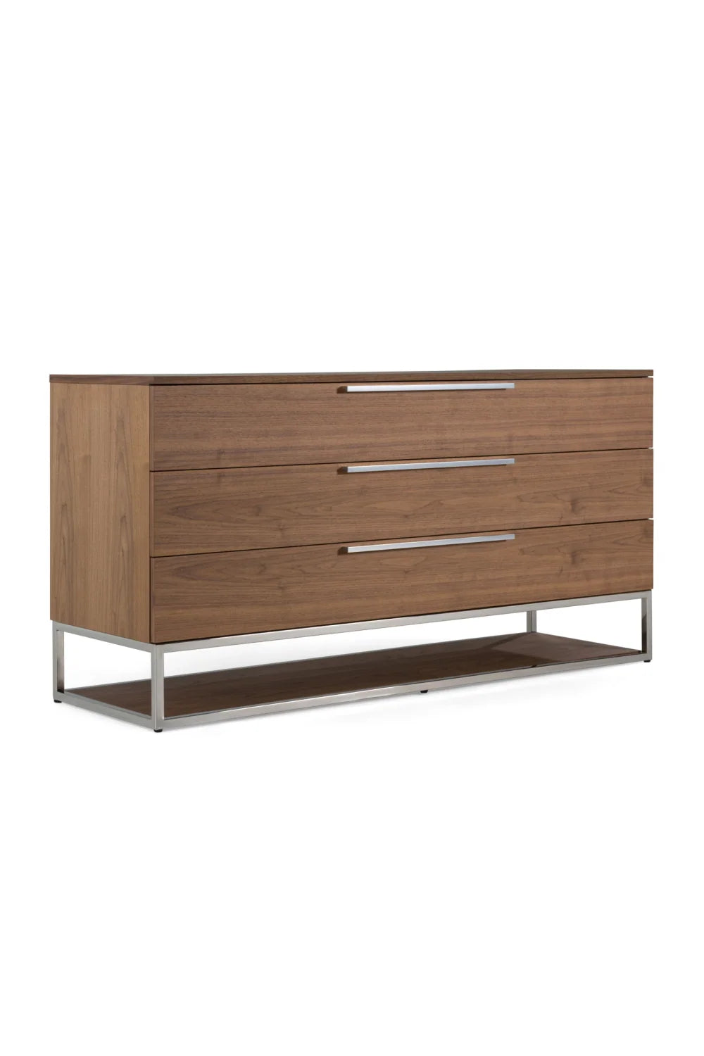 Luxury Modern Walnut 3-Drawer Dresser European Style for Villa