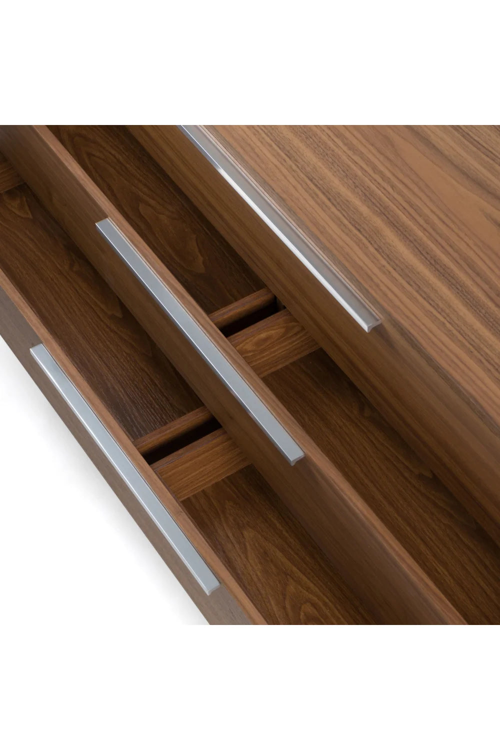 Luxury Modern Walnut 3-Drawer Dresser European Style for Villa