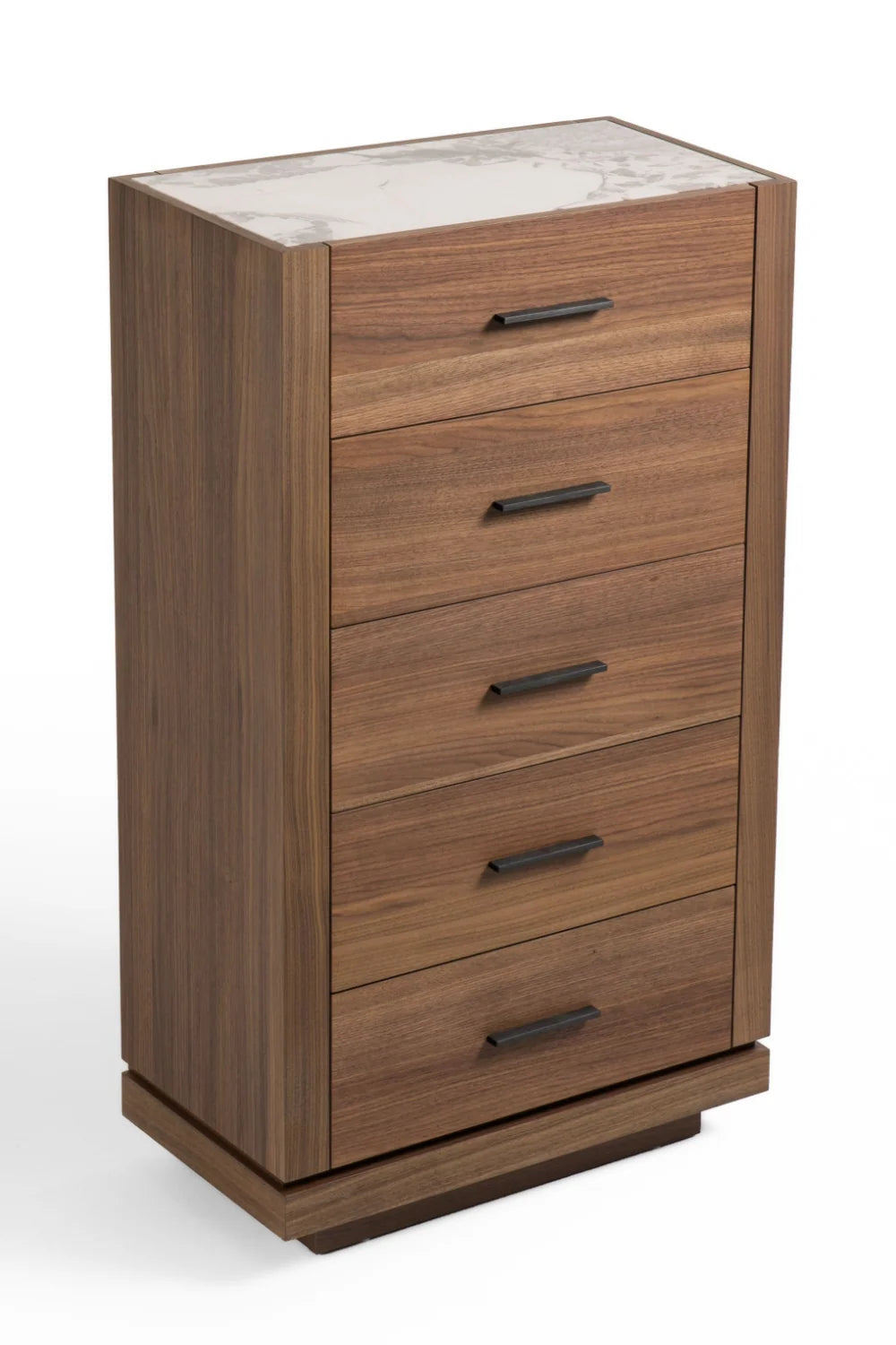 Luxury Modern Walnut 5-Drawer Dresser European Style for Villa