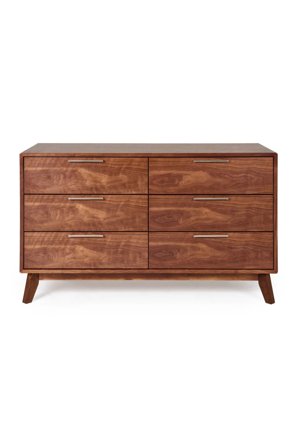 Luxury Modern Walnut 6-Drawer Dresser European Style for Villa