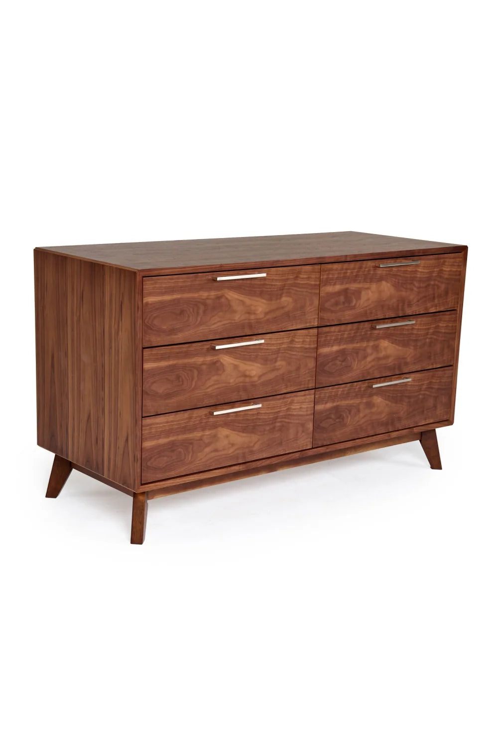 Luxury Modern Walnut 6-Drawer Dresser European Style for Villa