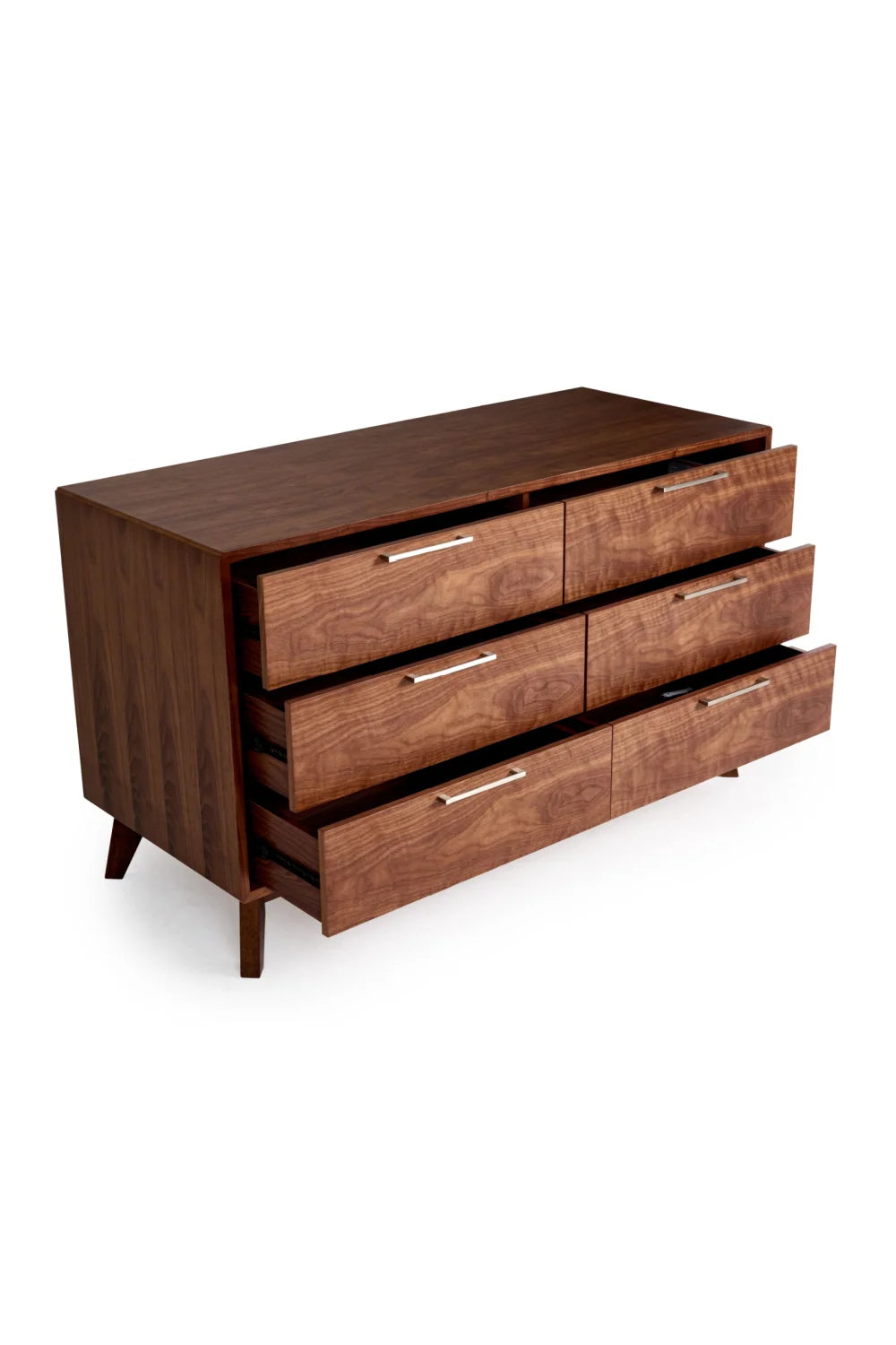 Luxury Modern Walnut 6-Drawer Dresser European Style for Villa