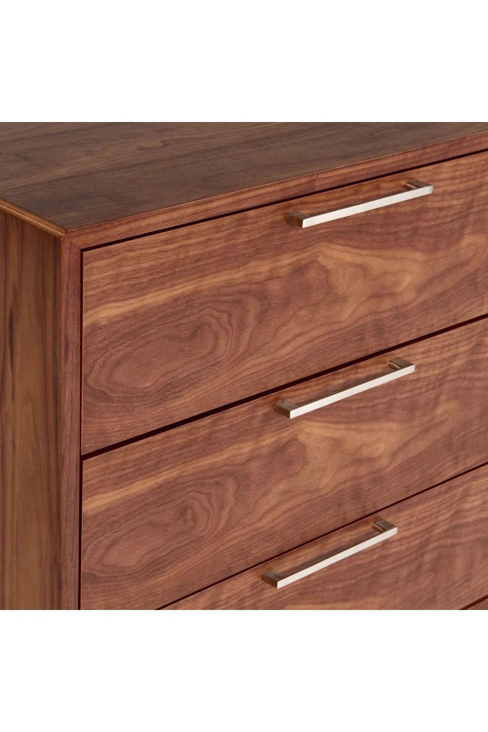 Luxury Modern Walnut 6-Drawer Dresser European Style for Villa