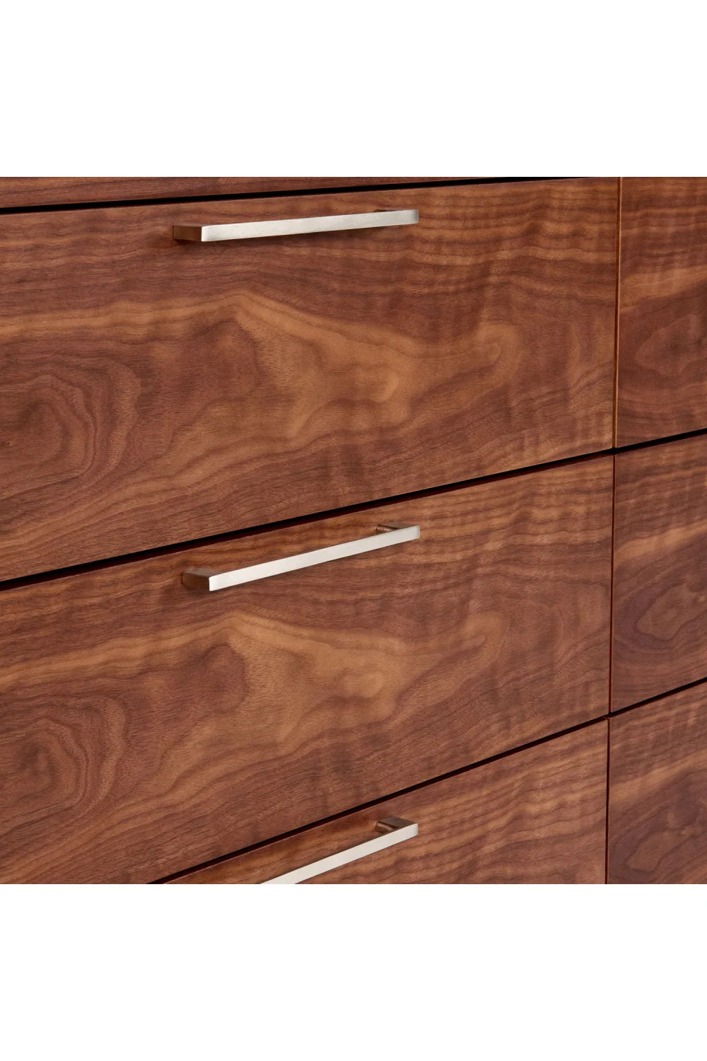 Luxury Modern Walnut 6-Drawer Dresser European Style for Villa