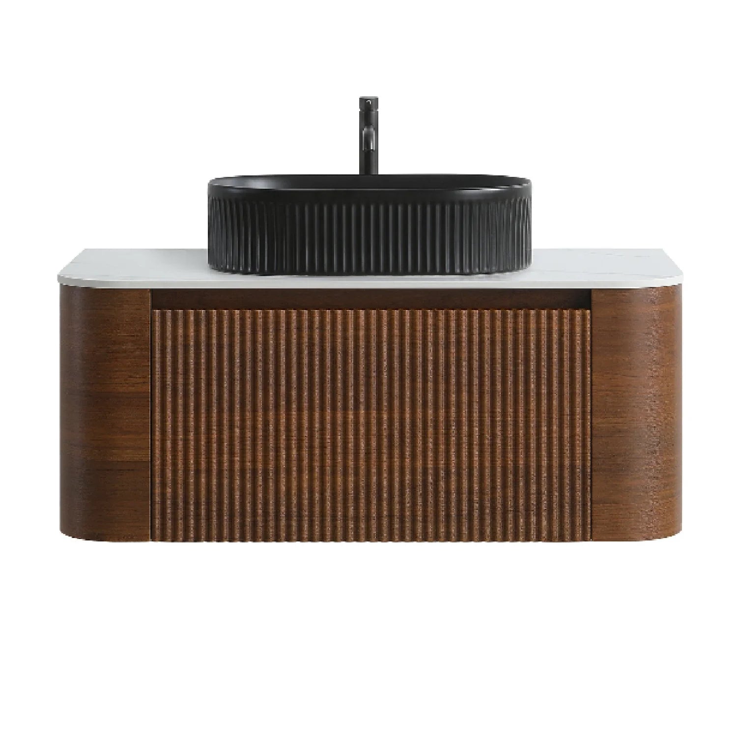Luxury Modern Walnut Bathroom Vanity European Style for Villa