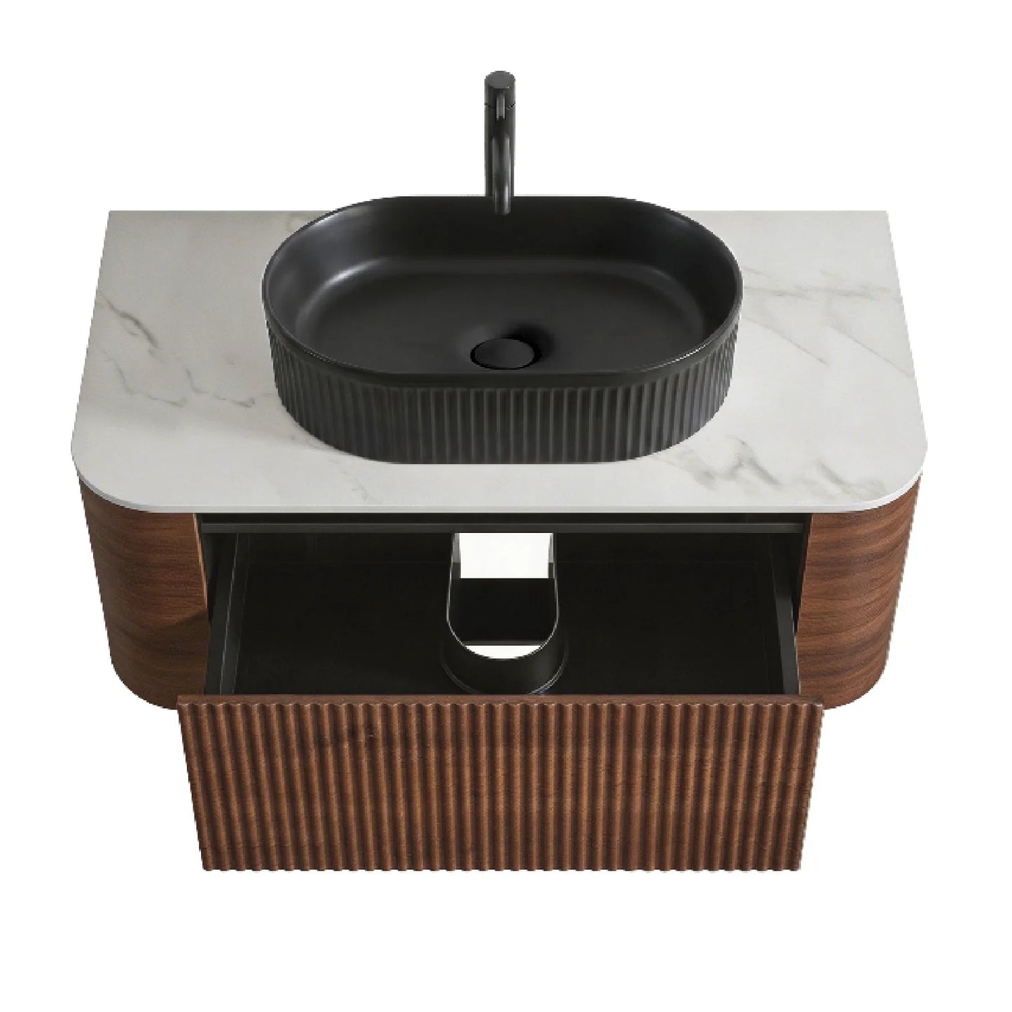 Luxury Modern Walnut Bathroom Vanity European Style for Villa