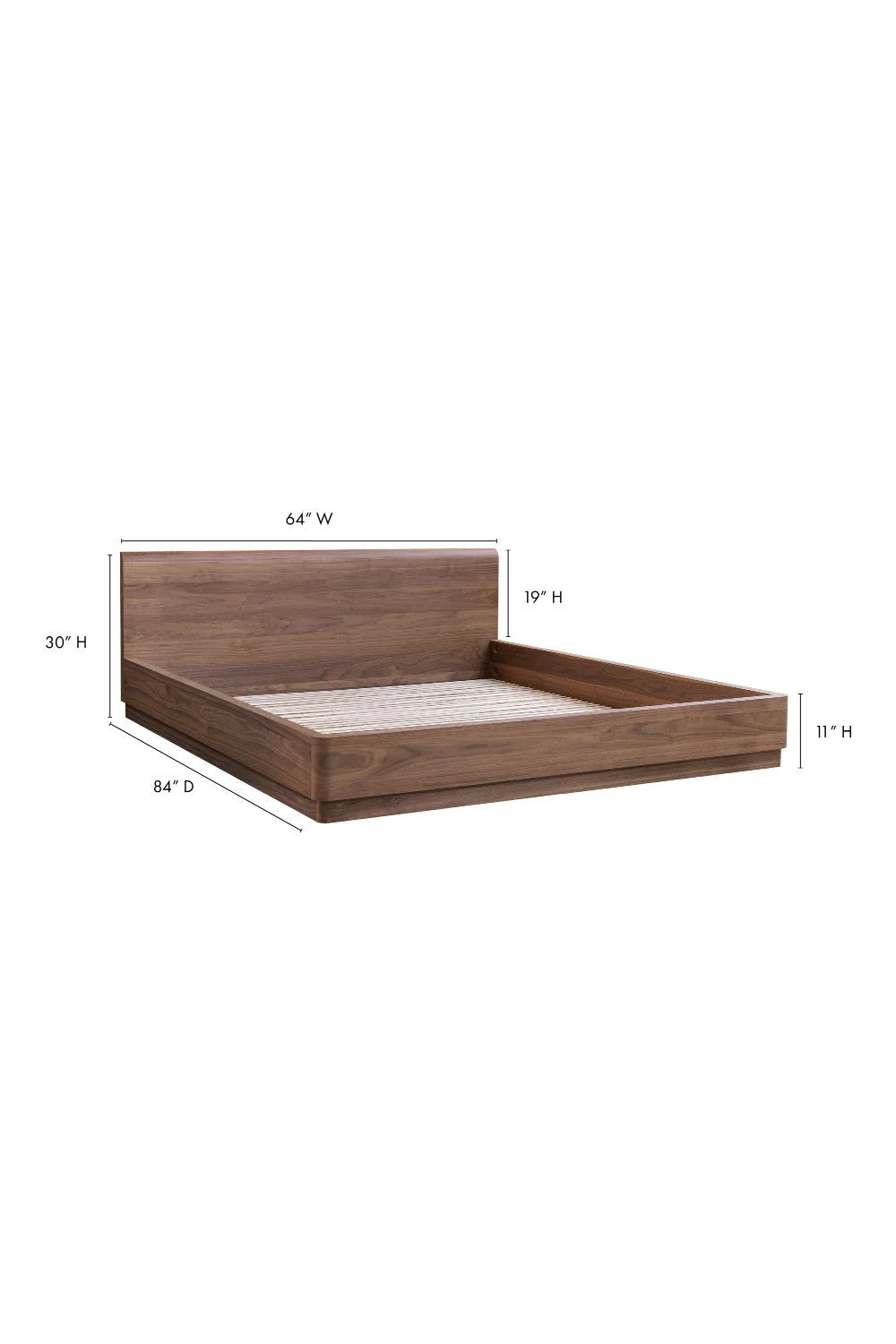 Luxury Modern Walnut Bed European Style for Villa