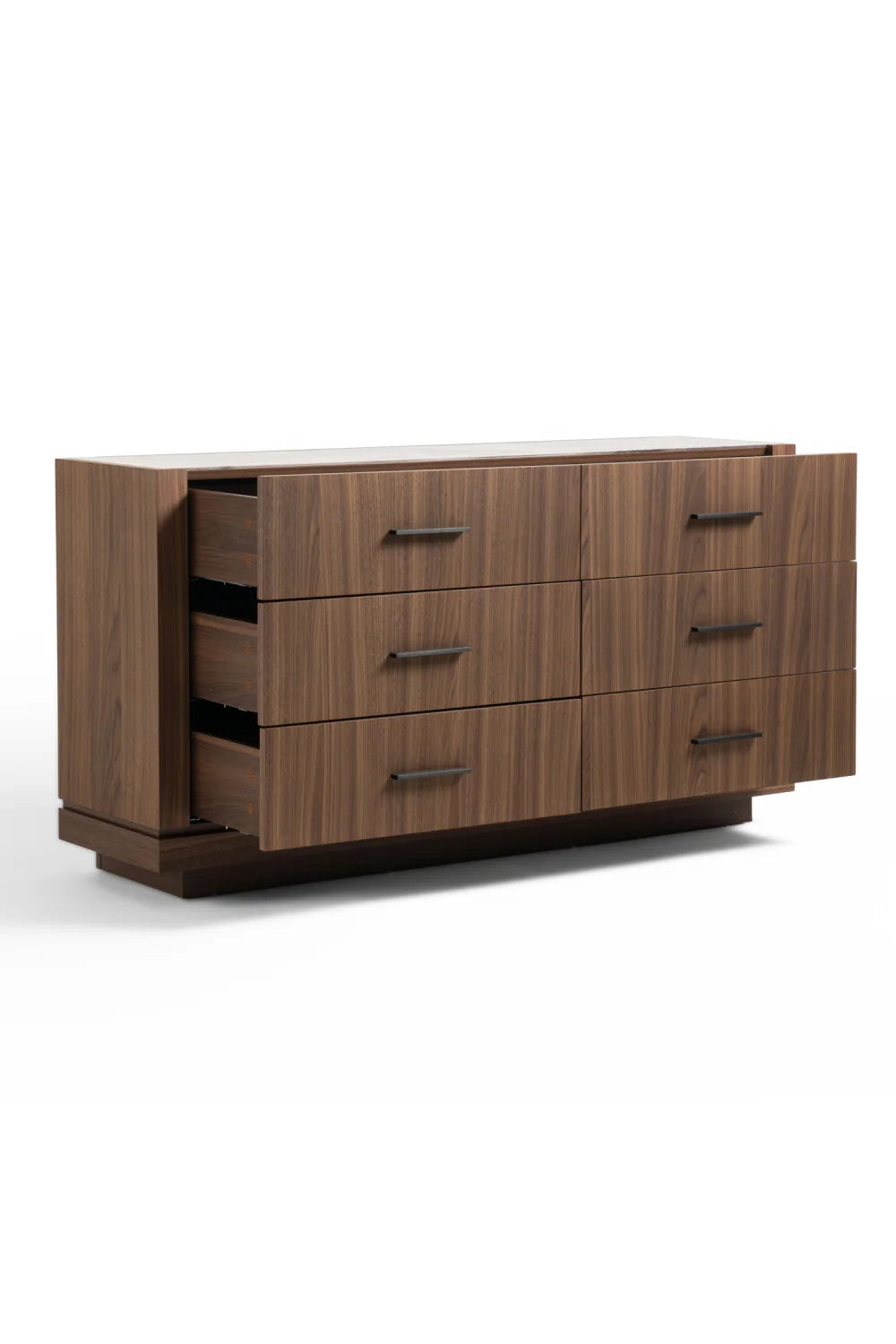 Luxury Modern Walnut Six Drawer Dresser European Style for Villa