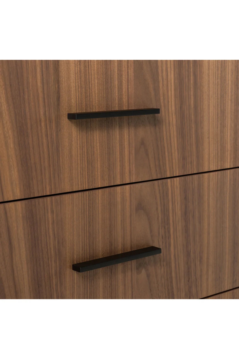 Luxury Modern Walnut Six Drawer Dresser European Style for Villa