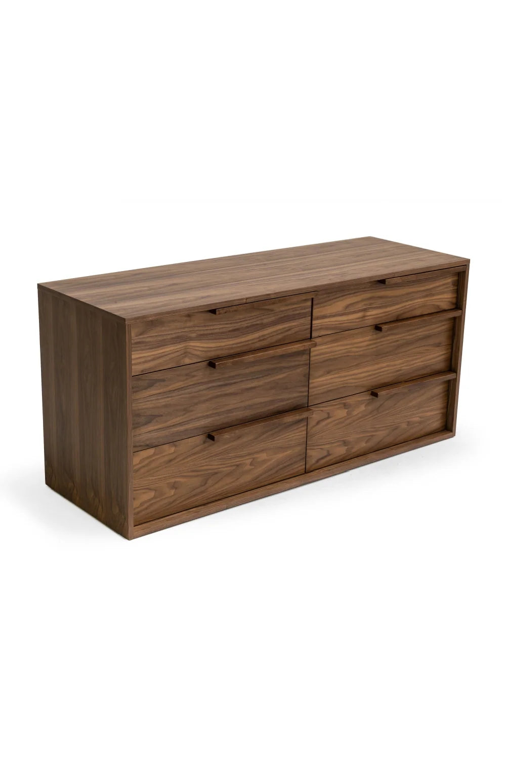 Luxury Modern Walnut Veneer Dresser European Style for Villa