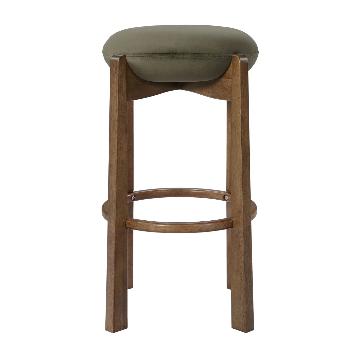 Luxury Modern Walnut Wood Bar Stool European Style for Villa
