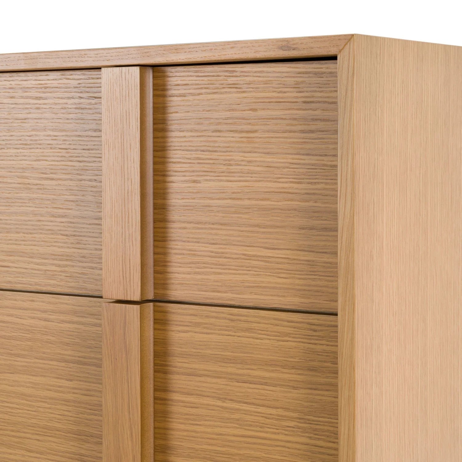 Luxury Modern Warm Oak 5-Drawer Chest European Style for Villa