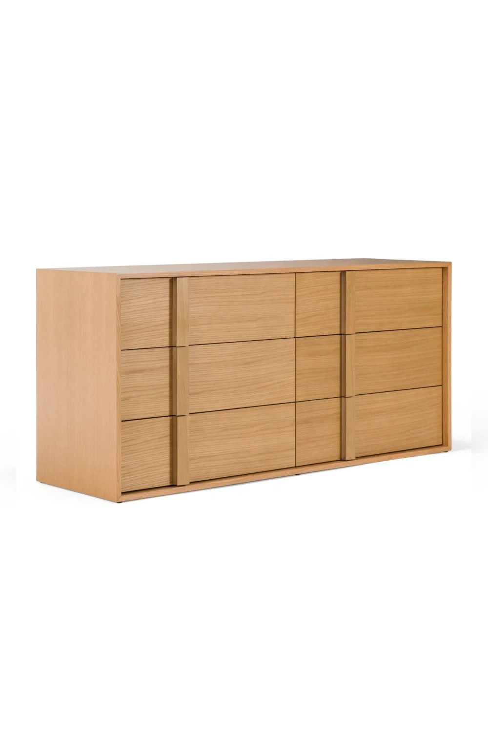 Luxury Modern Warm Oak 5-Drawer Dresser European Style for Villa