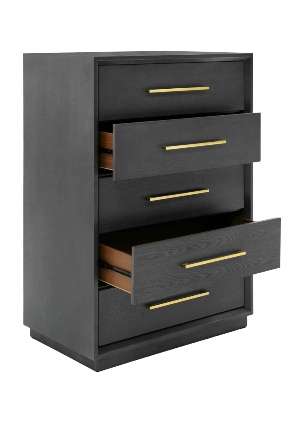 Luxury Modern Wash Gray 5-Drawer Chest European Style for Villa