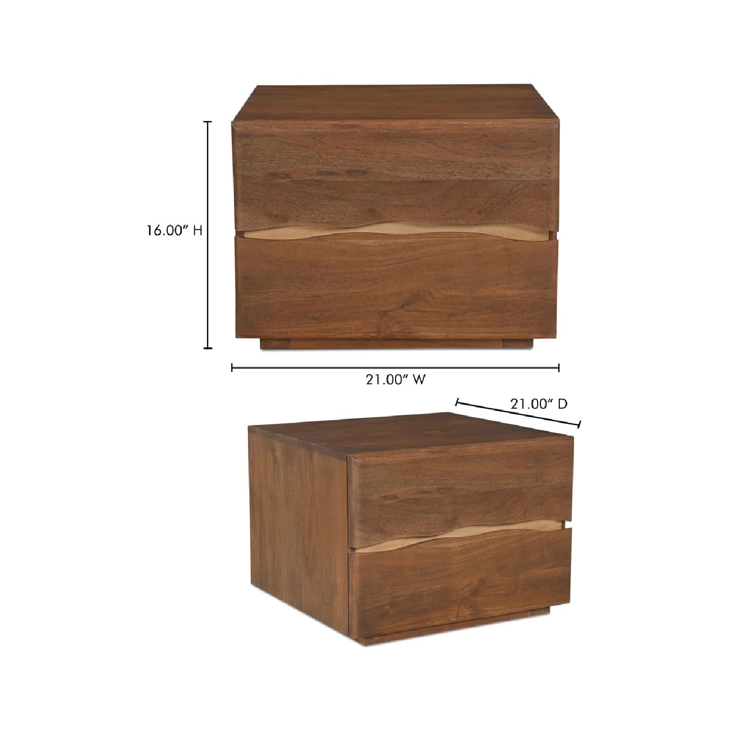 Luxury Modern Watson 2-Drawer Nightstand European Style for Villa