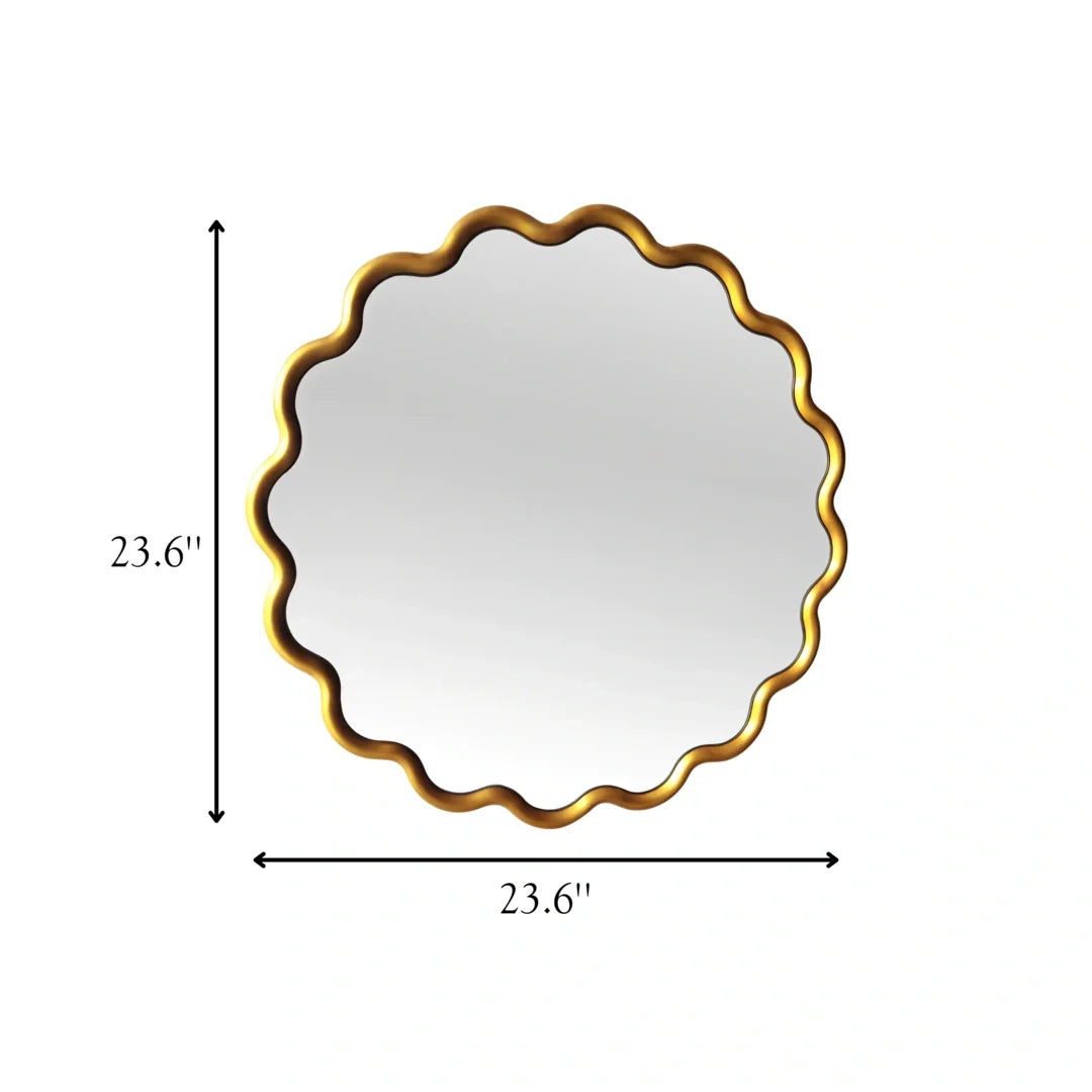 Luxury Modern Wave Mirror European Style for Villa