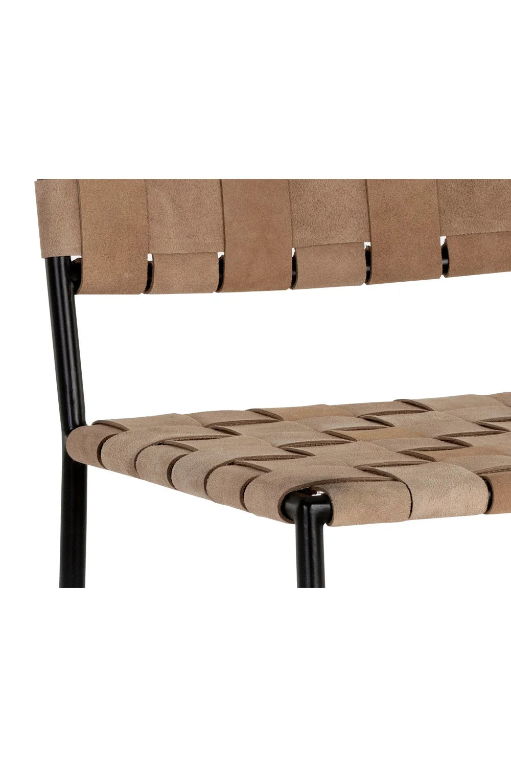 Luxury Modern Weaved Suede Leather Counter Stool European Style for Villa