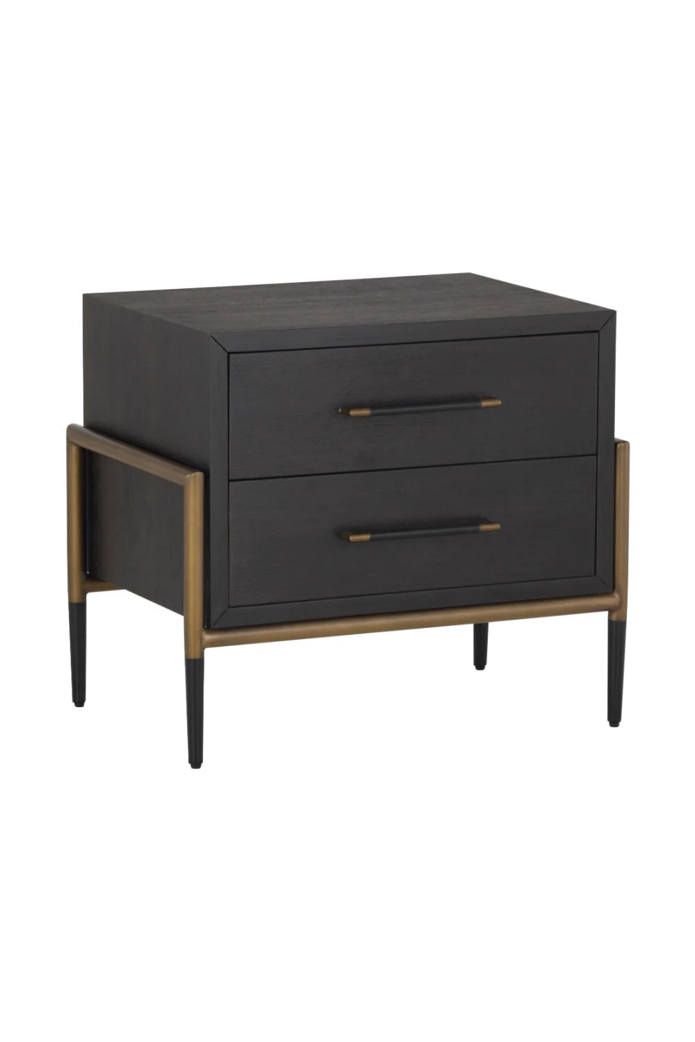 Luxury Modern Weldrick 2-Drawer Nightstand European Style for Villa