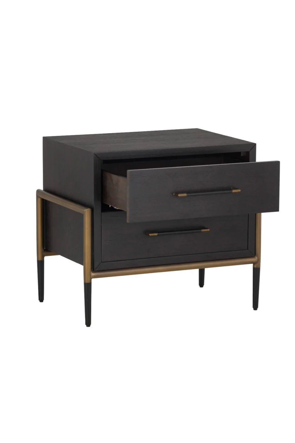 Luxury Modern Weldrick 2-Drawer Nightstand European Style for Villa