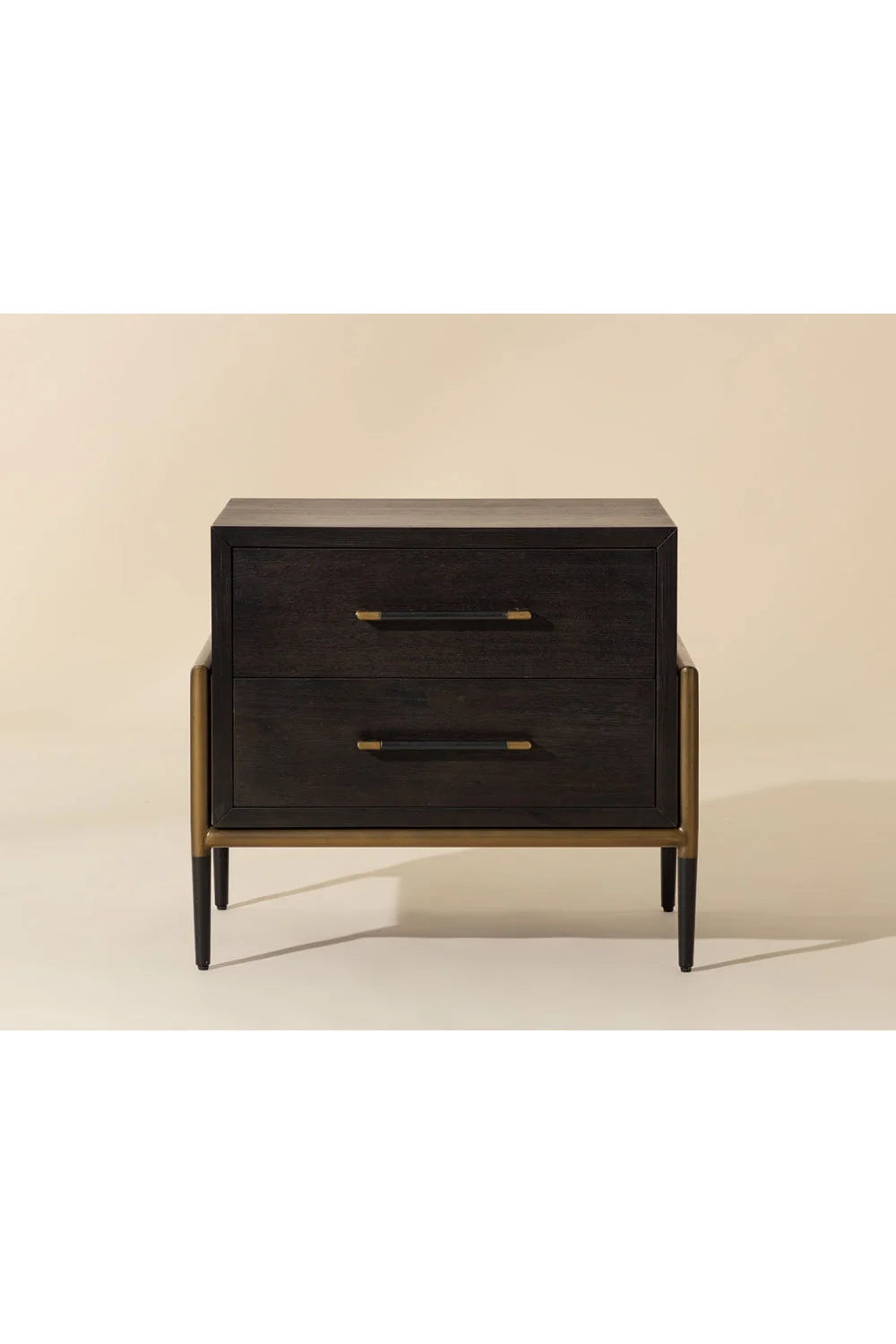 Luxury Modern Weldrick 2-Drawer Nightstand European Style for Villa