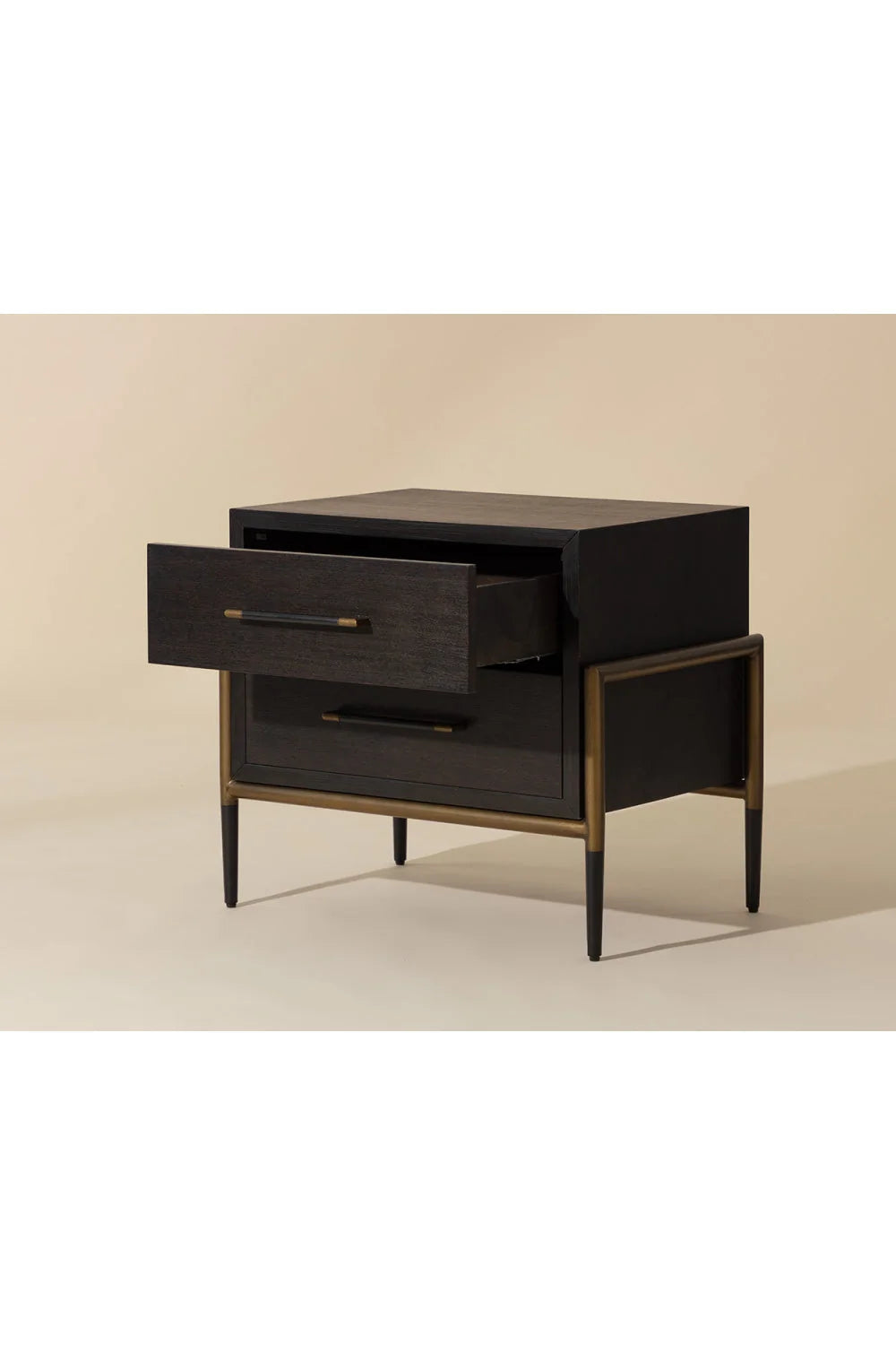 Luxury Modern Weldrick 2-Drawer Nightstand European Style for Villa