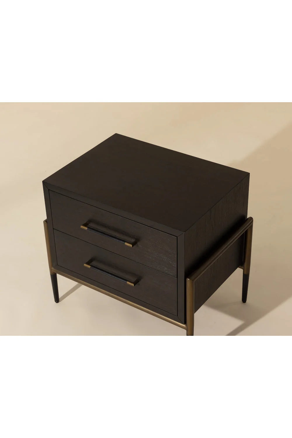Luxury Modern Weldrick 2-Drawer Nightstand European Style for Villa