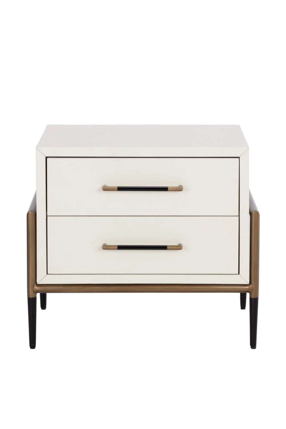 Luxury Modern Weldrick 2-Drawer Nightstand European Style for Villa