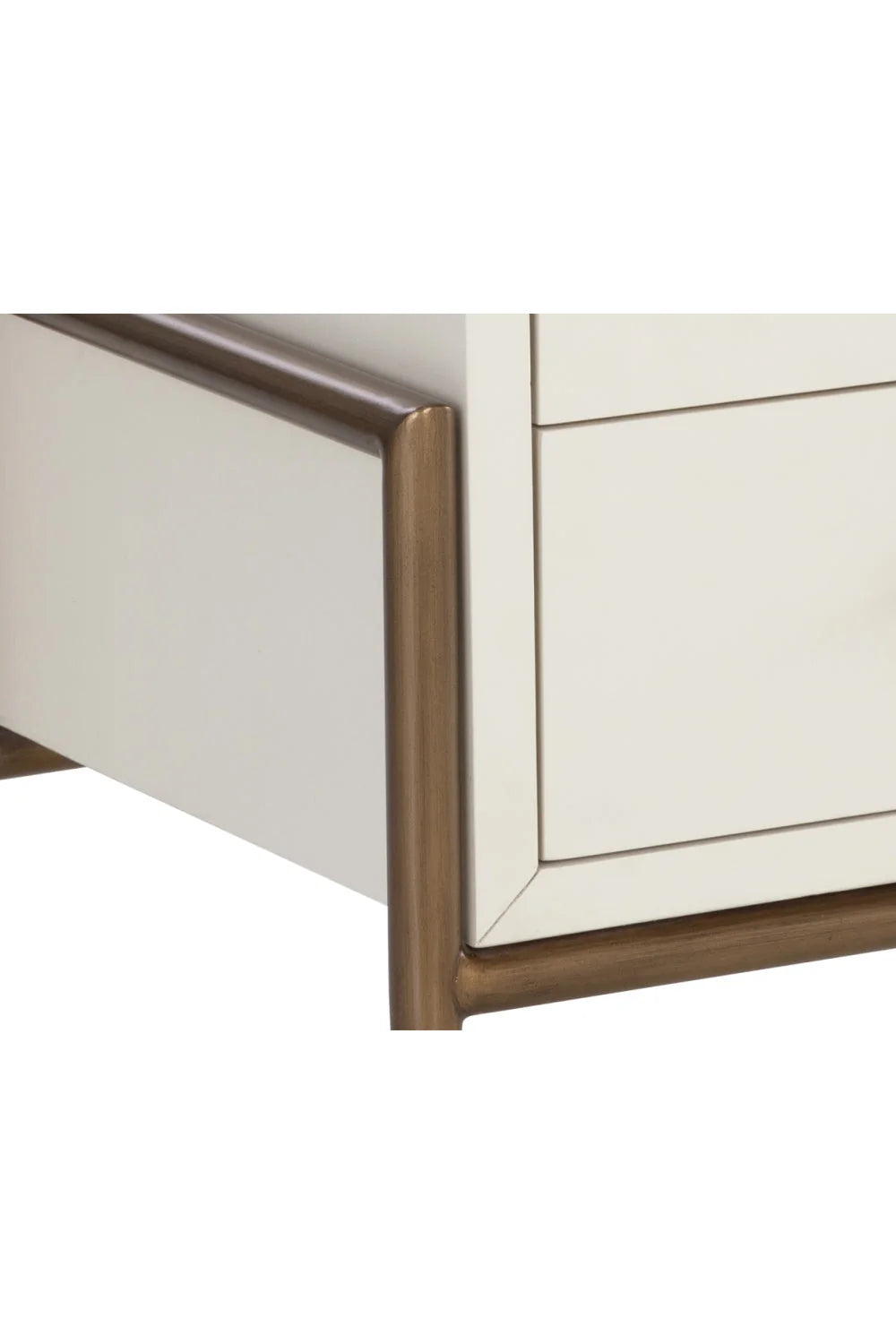 Luxury Modern Weldrick 2-Drawer Nightstand European Style for Villa
