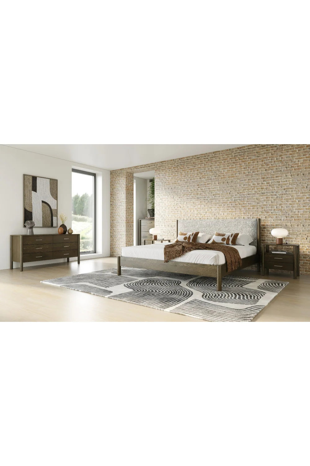 Luxury Modern Wenge 6-Drawer Dresser European Style for Villa