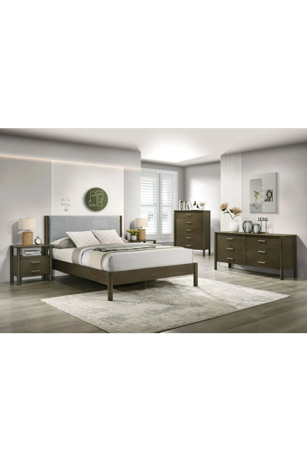 Luxury Modern Wenge 6-Drawer Dresser European Style for Villa