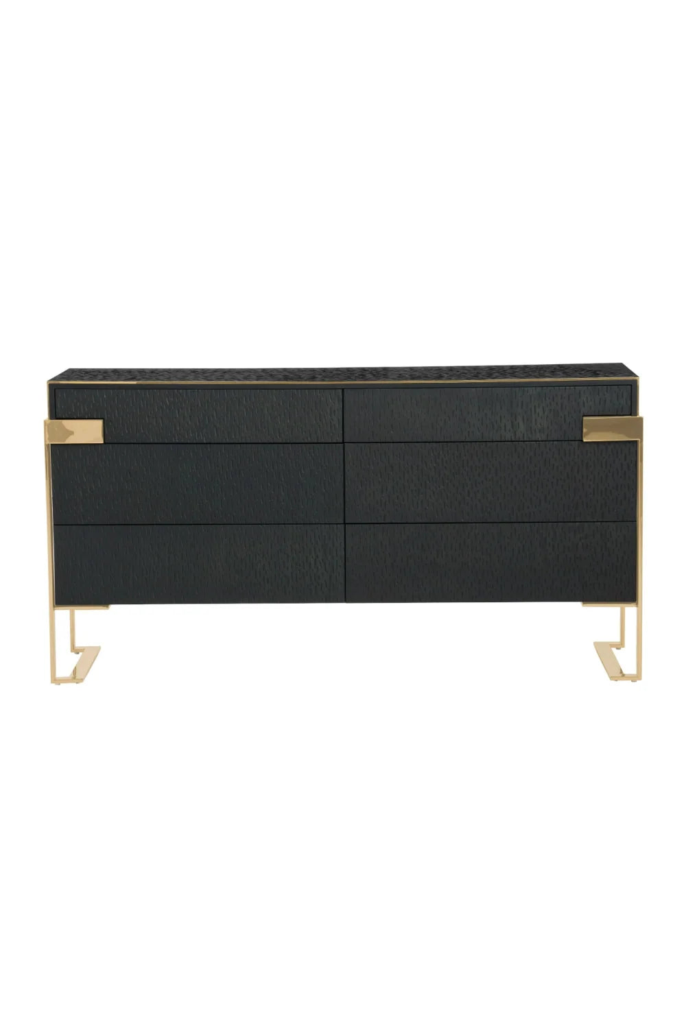 Luxury Modern Wenge Oak 6-Drawer Dresser European Style for Villa
