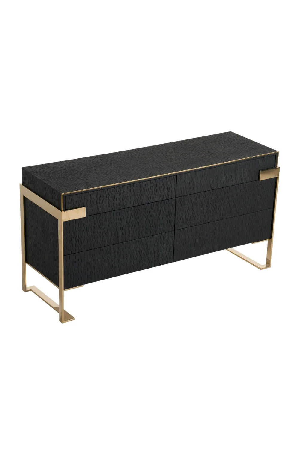 Luxury Modern Wenge Oak 6-Drawer Dresser European Style for Villa