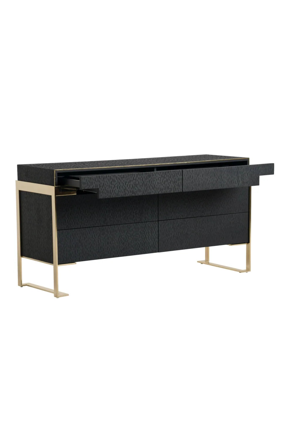 Luxury Modern Wenge Oak 6-Drawer Dresser European Style for Villa
