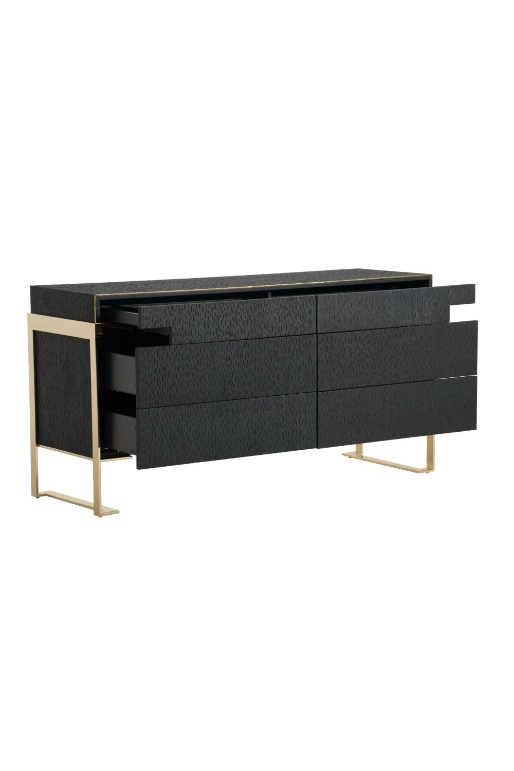 Luxury Modern Wenge Oak 6-Drawer Dresser European Style for Villa