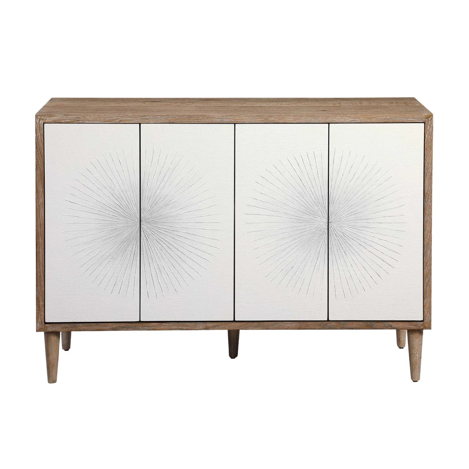 Luxury Modern White 4-Door Cabinet European Style for Villa